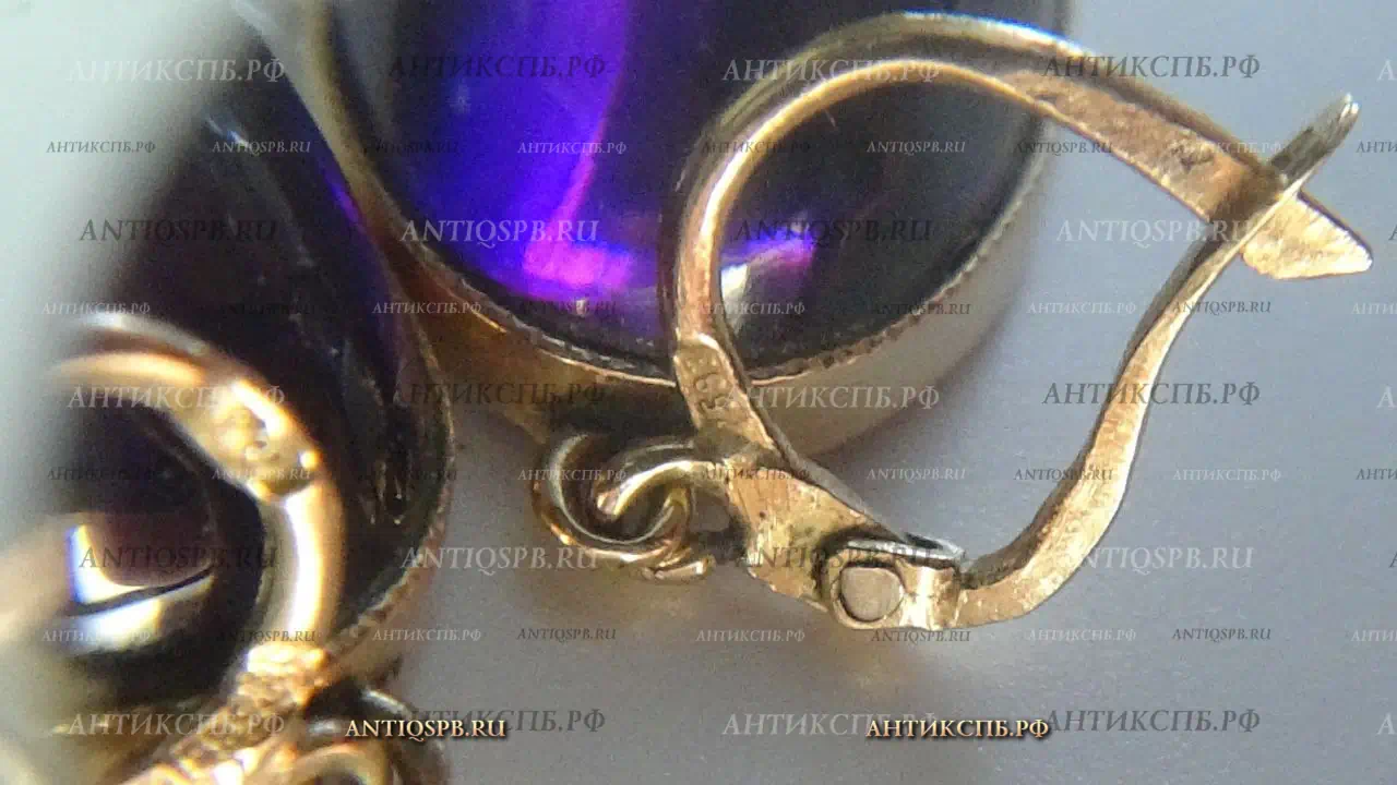 Серьги золотые. Вт. Пол. ХХ века. №33837