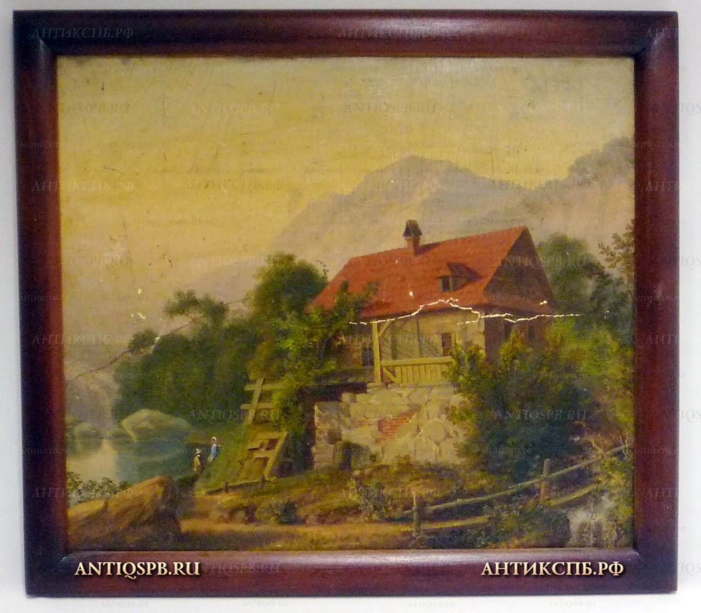 15395. Картина "Дом на берегу". 