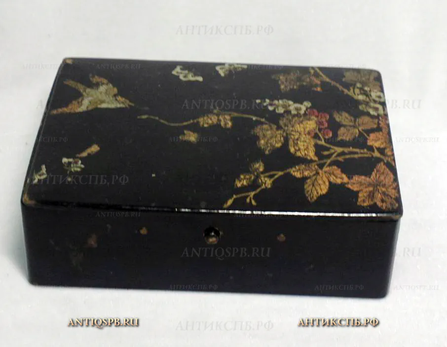 Шкатулка старинная "Птицы". №16919. (ПРОДАНО)