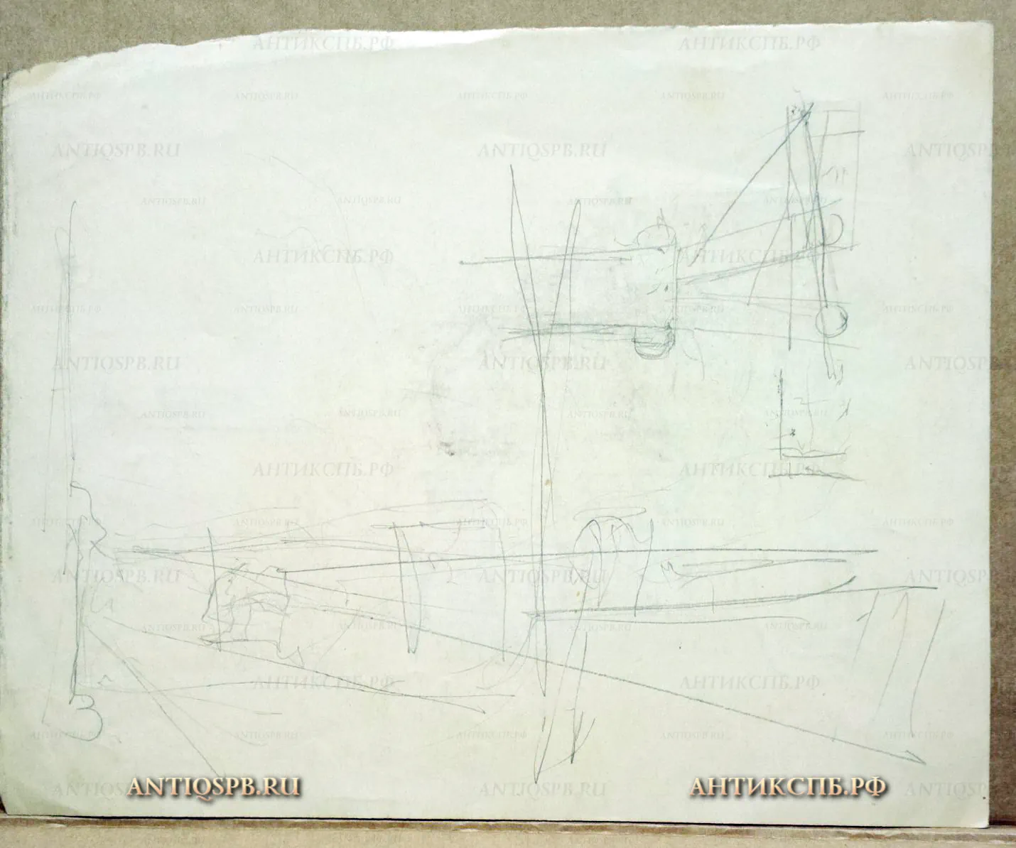 17339.116. Рисунок "Собор". Бумага, тушь, перо. Сер. ХХ века. СССР
